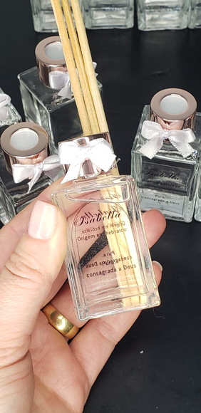 Mini Aromatizador Luxo em Vidro com Tampa Rose Gold 30mL | Lembrancinha Premium