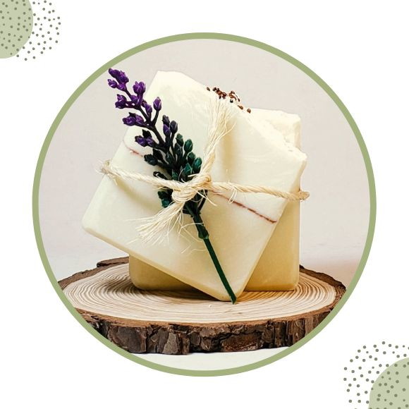Mini Sabonete Natural de Lavanda e Dolomita 30g | Lembrancinha Luxo