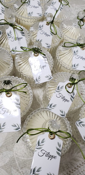 Vela Aromática Personalizada para Chá de Bebê 50g| Lembrancinha maternidade e nascimento