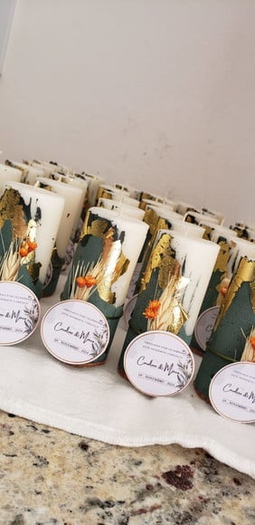 Vela Aromática no Concreto Personalizada 45g | Vela Decorativa Moderna e Sofisticada